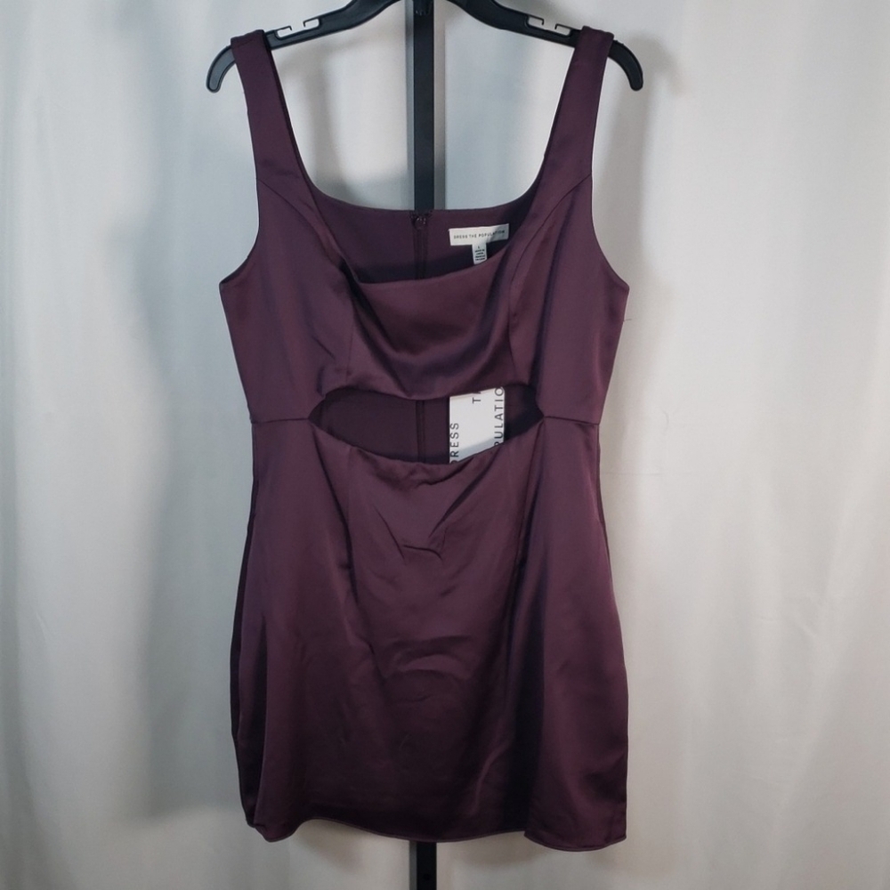 Dress The Population Dress Cutout Midnight Plum NWT Size M